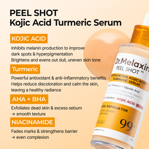 Dr.Melaxin Peel Shot Glow Rice Ampoule Duo & Kojic Acid Duo