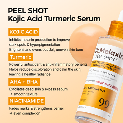 Dr.Melaxin Peel Shot Glow Rice Ampoule Duo & Kojic Acid Duo