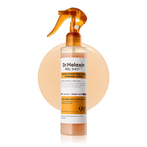 Dr.Melaxin Body Keratin CareKojic Acid Turmeric Spray withAHA & PHA, Gentle BodyBrightening & ExfoliatingPeeling Solution for Dead SkinCells & Texture, KoreanSkincare,6.76 fl.o