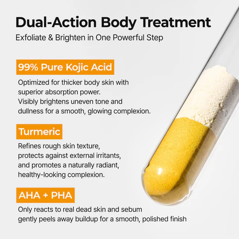 Dr.Melaxin Body Keratin CareKojic Acid Turmeric Spray withAHA & PHA, Gentle BodyBrightening & ExfoliatingPeeling Solution for Dead SkinCells & Texture, KoreanSkincare,6.76 fl.o