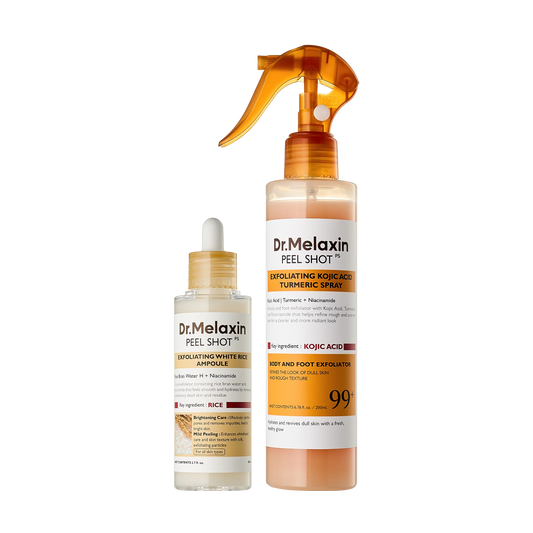 Dr.Melaxin Body & Face PeelShot Duo Glow Rice PeelingAmpoule Kojic Acid & Turmericspray